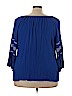 Ruby Rd. 100% Viscose Blue 3/4 Sleeve Blouse Size 3X - photo 2