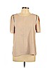 H&M 100% Polyester Tan Short Sleeve Blouse Size 10 - photo 1