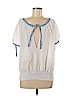 Free People White Short Sleeve Blouse Size M - photo 1