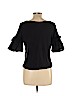 H&M 100% Cotton Black 3/4 Sleeve Top Size S - photo 2
