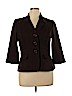 Studio I 100% Polyester Brown Blazer Size 14 - photo 1