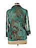 Como 100% Polyester Teal 3/4 Sleeve Blouse Size XL - photo 2