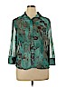 Como 100% Polyester Teal 3/4 Sleeve Blouse Size XL - photo 1