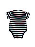 Carter's 100% Cotton Stripes Blue Short Sleeve Onesie 0-3 MO / 3 MO - photo 2