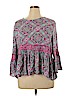 Crown & Ivy 100% Rayon Pink 3/4 Sleeve Blouse Size XL - photo 1