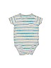 Carter's 100% Cotton Stripes Gray Short Sleeve Onesie 0-3 MO / 3 MO - photo 1