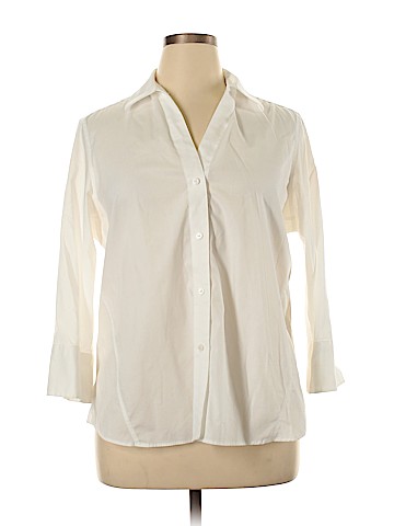 Foxcroft 3/4 Sleeve Button-Down Shirt (view 1)