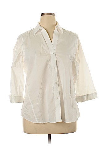 Foxcroft 3/4 Sleeve Button-Down Shirt (view 1)