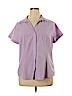 32 Degrees 100% Polyester Purple Short Sleeve Button-Down Shirt Size XL - photo 1