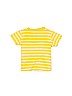 Just One You Made by Carters 100% Cotton Stripes Graphic Yellow Short Sleeve T-Shirt 0-3 MO / 3 MO - photo 2