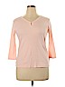 Anne Klein Sport 100% Cotton Pink 3/4 Sleeve T-Shirt Size XL - photo 1