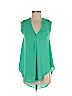 Lush 100% Polyester Green Sleeveless Blouse Size XS - photo 1