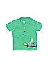 Just One You Made by Carters 100% Cotton Solid Green Short Sleeve Henley 0-3 MO / 3 MO - photo 1