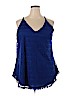 Love J 100% Polyester Blue Sleeveless Top Size 2X - photo 1