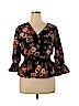 Moa Moa 100% Polyester Black 3/4 Sleeve Blouse Size XL - photo 1