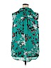Liz Claiborne 100% Polyester Teal Sleeveless Button-Down Shirt Size 2X - photo 2
