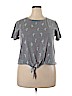Fifth Sun Gray Short Sleeve Top Size 2X - photo 1