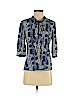 Yoana Baraschi 100% Polyester Blue 3/4 Sleeve Blouse Size XS - photo 1