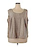 Dana Kay 100% Polyester Tan Sleeveless Top Size 24 - photo 1