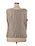 Dana Kay 100% Polyester Tan Sleeveless Top Size 24 - photo 2