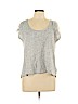 Decree 100% Cotton Gray Short Sleeve Top Size L - photo 1