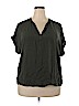 Gap Outlet 100% Rayon Green Short Sleeve Blouse Size XXL - photo 1