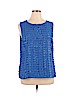 rsvp by TALBOTS 100% Polyester Blue Sleeveless Blouse Size XL - photo 1
