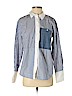 Elizabeth and James 100% Cotton Blue Long Sleeve Button-Down Shirt Size S - photo 1
