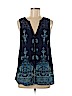 Lucky Brand Blue Sleeveless Blouse Size M - photo 1