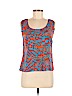 St. John 100% Silk Blue Sleeveless Silk Top Size 2 - photo 1
