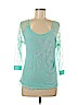 Daytrip 100% Rayon Teal 3/4 Sleeve Top Size M - photo 1