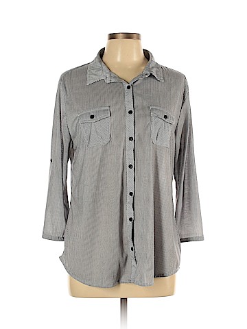 Eden & Olivia 3/4 Sleeve Button-Down Shirt (view 1)