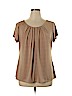 Worthington Tan Short Sleeve Top Size 1X - photo 1