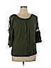 Westport 100% Cotton Green Short Sleeve Blouse Size XL - photo 1