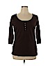 Gap 100% Cotton Brown 3/4 Sleeve Henley Size XL - photo 1