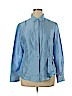 Carlisle 100% Silk Blue Long Sleeve Silk Top Size 16 - photo 1