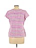Lafayette 148 New York 100% Cotton Purple Short Sleeve Top Size L - photo 2