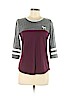Victoria's Secret Pink Burgundy 3/4 Sleeve T-Shirt Size S - photo 1