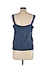 DKNY 100% Tussah Silk Blue Sleeveless Blouse Size L - photo 2