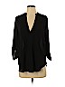 Lush 100% Polyester Black Long Sleeve Blouse Size M - photo 1