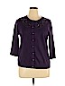 Cj Banks 100% Cotton Purple Cardigan Size 0X - photo 1