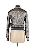 rue21 100% Polyurethane Silver Faux Leather Jacket Size L - photo 2