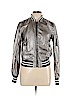 rue21 100% Polyurethane Silver Faux Leather Jacket Size L - photo 1