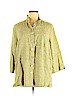 John Mark 100% Linen Green Long Sleeve Button-Down Shirt Size 1X - photo 1