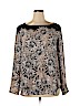 Ann Taylor LOFT 100% Polyester Black Long Sleeve Blouse Size XL - photo 1
