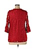 Liz Claiborne Career Red 3/4 Sleeve Blouse Size 0X - photo 2