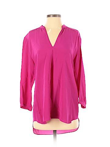 Amanda Uprichard Long Sleeve Silk Top (view 1)