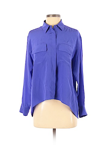 Amanda Uprichard Long Sleeve Silk Top (view 1)