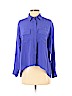 Amanda Uprichard 100% Silk Blue Long Sleeve Silk Top Size P (petite) - photo 1