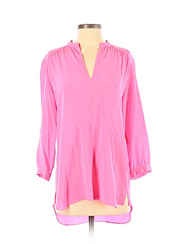 Amanda Uprichard Long Sleeve Silk Top (view 1)